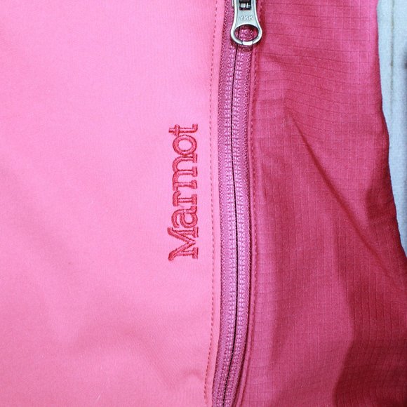 Marmot Pink Nylon Full Zip Lightweight Rain Jacket Size S P - Picture 4 of 10